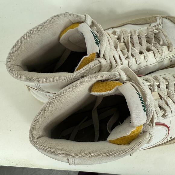 Nike Blazer Mid 77 Just Do It Skate Sneakers Men's 10.5 White Leather Mid Top - Picture 9 of 10